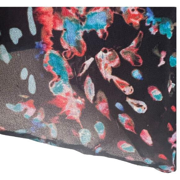 IRO Blink Black Petal Print Asymmetric Chiffon Skirt Size 6 - Picture 10 of 16
